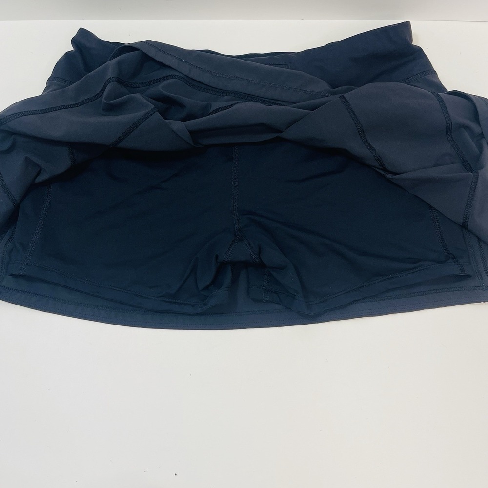 Lululemon Pace Rival Skirt Size 8 Black Mid-Rise Skort Gym Tennis Pickleball - Picture 7 of 10